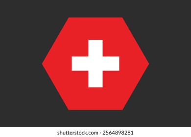 Switzerland flag sign, Switzerland flag vector graphic, Switzerland country flag is a symbol of freedom, National Switzerland flag, vector illustration
