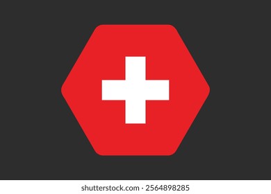 Switzerland flag sign, Switzerland flag vector graphic, Switzerland country flag is a symbol of freedom, National Switzerland flag, vector illustration
