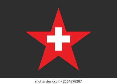 Switzerland flag sign, Switzerland flag vector graphic, Switzerland country flag is a symbol of freedom, National Switzerland flag, vector illustration
