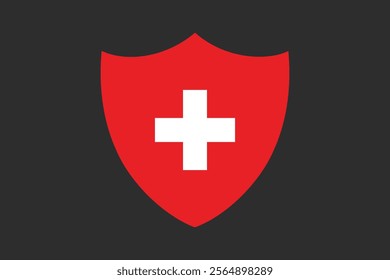 Switzerland flag sign, Switzerland flag vector graphic, Switzerland country flag is a symbol of freedom, National Switzerland flag, vector illustration
