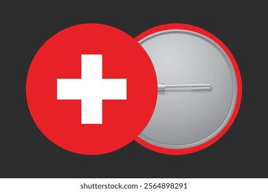 Switzerland flag sign, Switzerland flag vector graphic, Switzerland country flag is a symbol of freedom, National Switzerland flag, vector illustration
