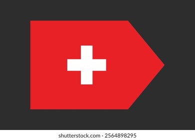 Switzerland flag sign, Switzerland flag vector graphic, Switzerland country flag is a symbol of freedom, National Switzerland flag, vector illustration
