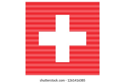 Switzerland flag. Simple background. Design for input text.