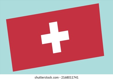 Switzerland flag simple illustration vector