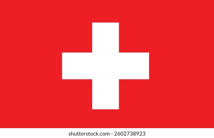 Switzerland flag vector icon. Switzerland National Flag design. simple flat design. Vector clipart or icon