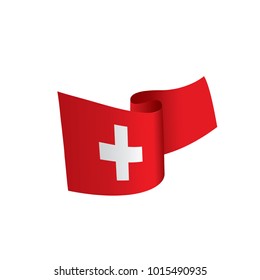 Switzerland flag, vector illustration
