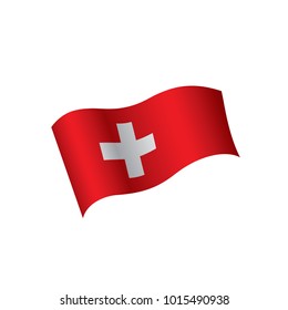 Switzerland flag, vector illustration