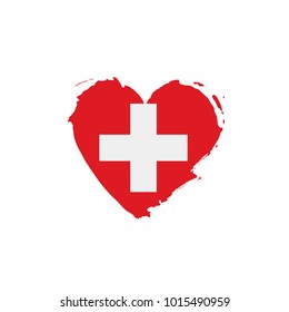 Switzerland flag, vector illustration