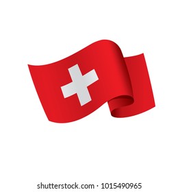 Switzerland flag, vector illustration