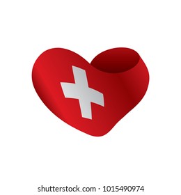 Switzerland flag, vector illustration