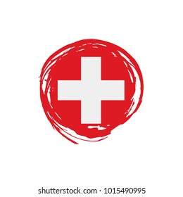 Switzerland flag, vector illustration