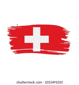 Switzerland flag, vector illustration
