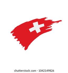 Switzerland flag, vector illustration