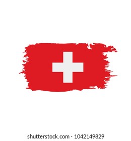 Switzerland flag, vector illustration