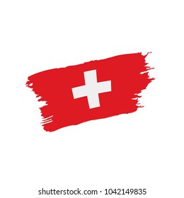 Switzerland flag, vector illustration