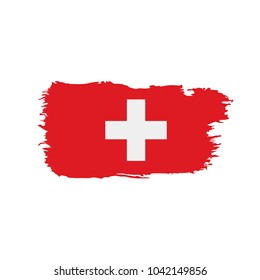 Switzerland flag, vector illustration