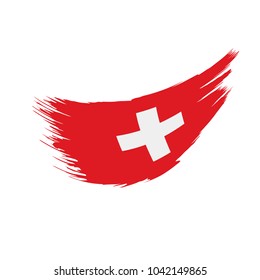 Schweizer Flagge, Vektorillustration Illustration