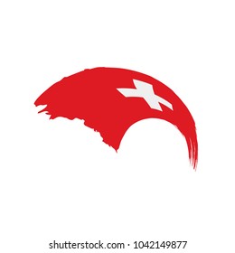 Switzerland flag, vector illustration