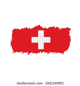 Switzerland flag, vector illustration