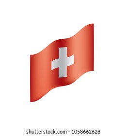 Switzerland flag, vector illustration