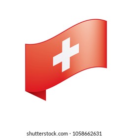 Switzerland flag, vector illustration