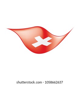 Switzerland flag, vector illustration