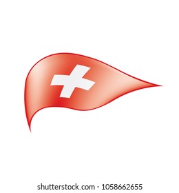 Switzerland flag, vector illustration