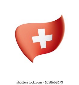 Switzerland flag, vector illustration
