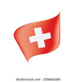 Switzerland flag, vector illustration
