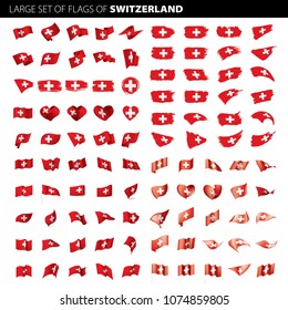 Switzerland flag, vector illustration