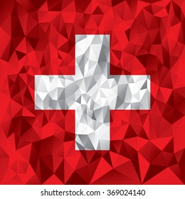 Switzerland flag vector illustration.