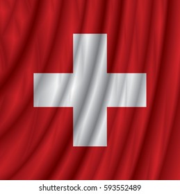 Switzerland flag vector illustration.