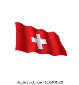 Switzerland flag, vector illustration on a white background