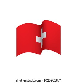 Switzerland flag, vector illustration on a white background