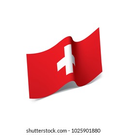 Switzerland flag, vector illustration on a white background