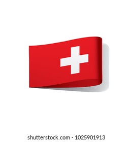 Switzerland flag, vector illustration on a white background