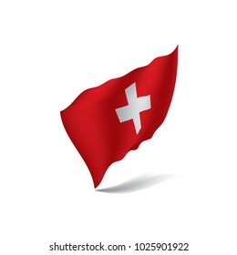 Switzerland flag, vector illustration on a white background