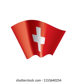 Switzerland flag, vector illustration on a white background