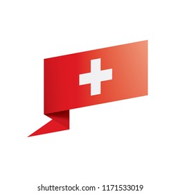Switzerland flag, vector illustration on a white background