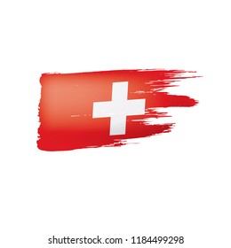 Switzerland flag, vector illustration on a white background.