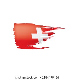 Switzerland flag, vector illustration on a white background.