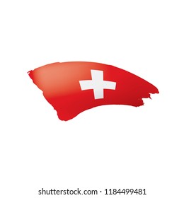 Switzerland flag, vector illustration on a white background.