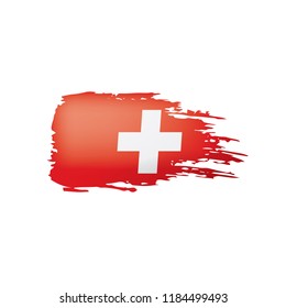 Switzerland flag, vector illustration on a white background.