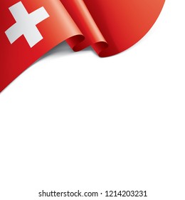 Switzerland flag, vector illustration on a white background