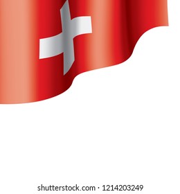 Switzerland flag, vector illustration on a white background