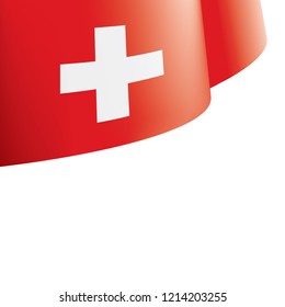 Switzerland flag, vector illustration on a white background