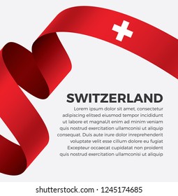 Switzerland flag, vector illustration on a white background