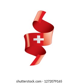 Switzerland flag, vector illustration on a white background