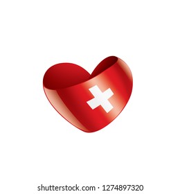 Switzerland flag, vector illustration on a white background