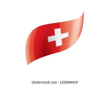 Switzerland flag, vector illustration on a white background